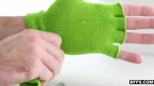 Три девушки в костюмах по очереди насаживаются на член парня - #1